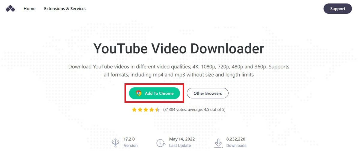 Instalar extension YouTube Video Downloader en Chrome