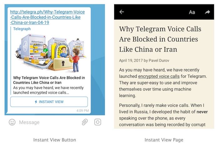 Instant View Telegram