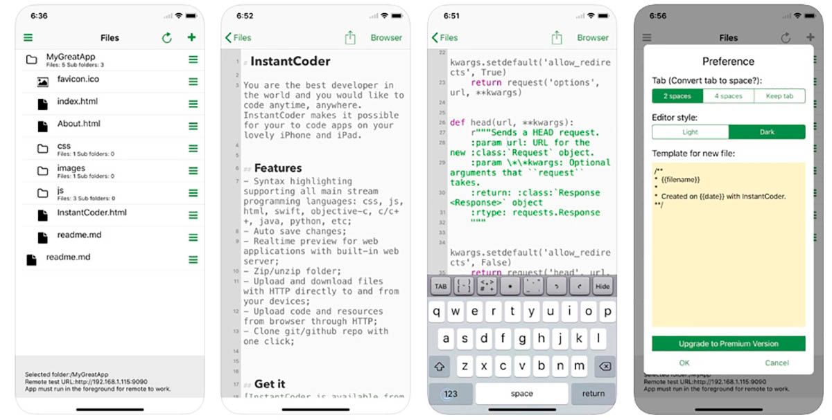 InstantCoder para iOS