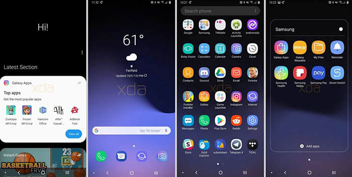 Interfaz Galaxy S9 con Android Pie