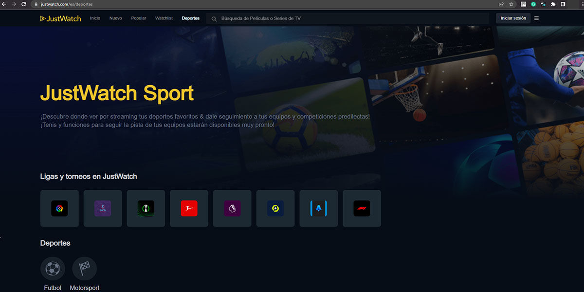 JustWatch Sport una app para saber dónde ver el fútbol y otros deportes