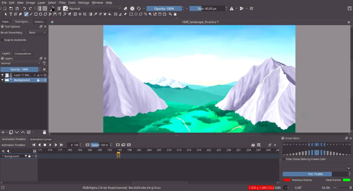 Krita app para crear animaciones