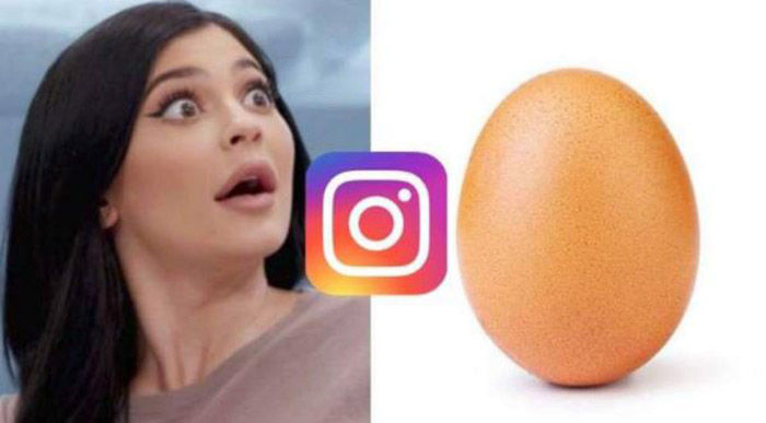 Kylie vs huevo Instagram