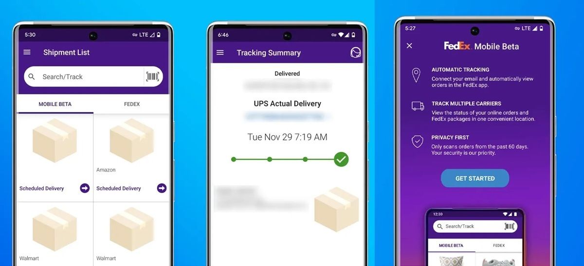 La app de FedEx recibe Mobile Beta una funcion para seguir paquetes de otros servicios