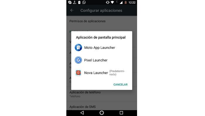 Launcher predeterminado en Android