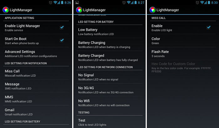 Light Manager Led Settings para Android