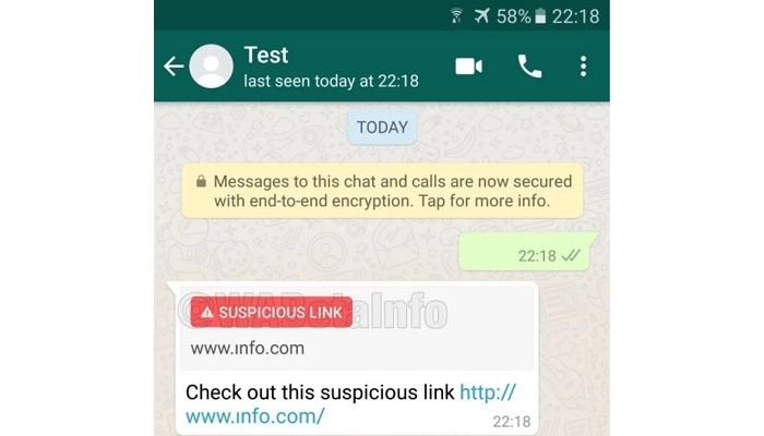 Link peligroso en WhatsApp