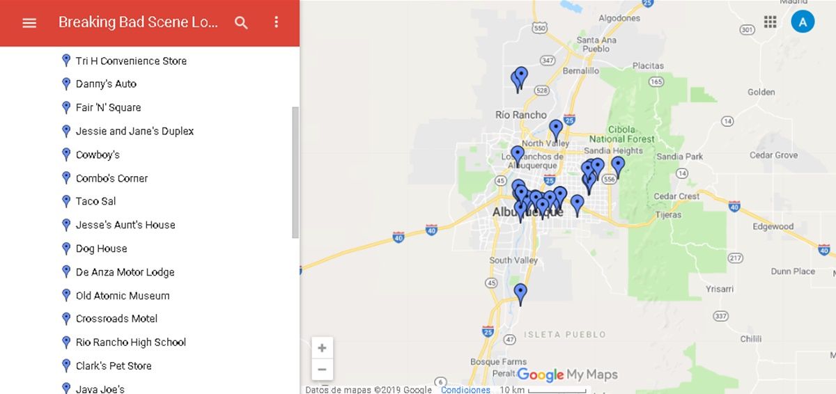 Lista de Google Maps
