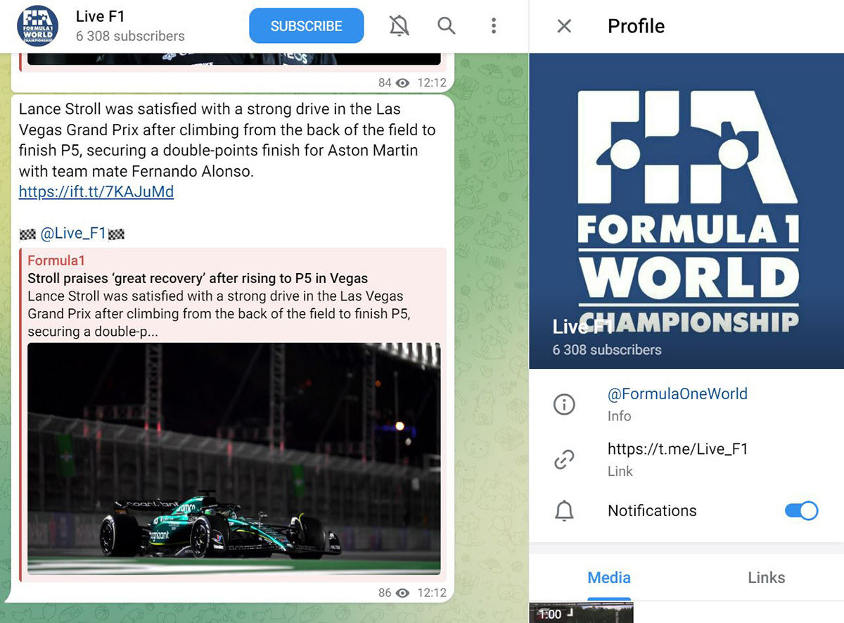 Live F1, el canal de las noticias y las transmisiones de la Fórmula 1