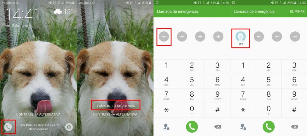 Llamadas de emergencia en Galaxy S6