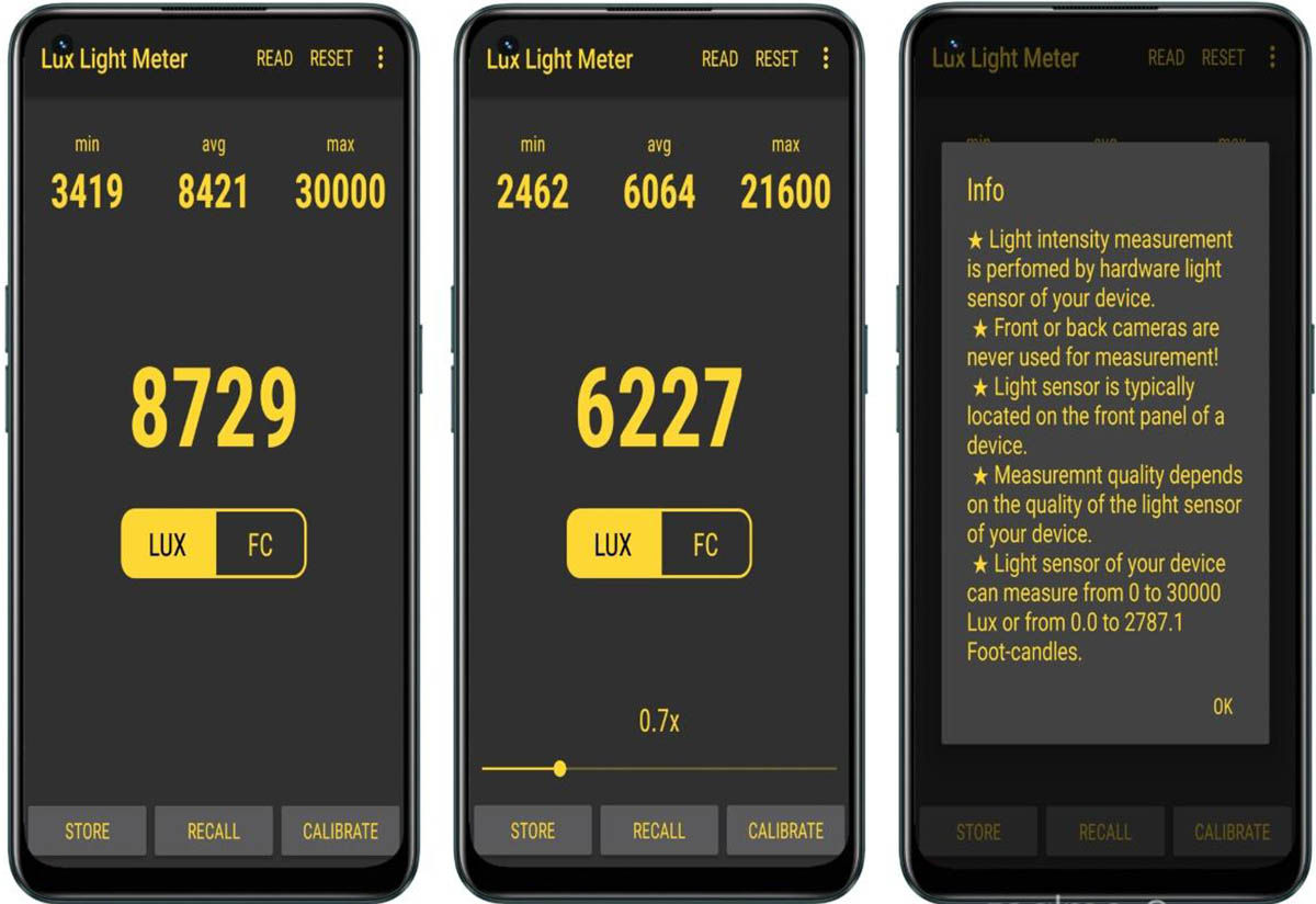 Lux Light Meter app