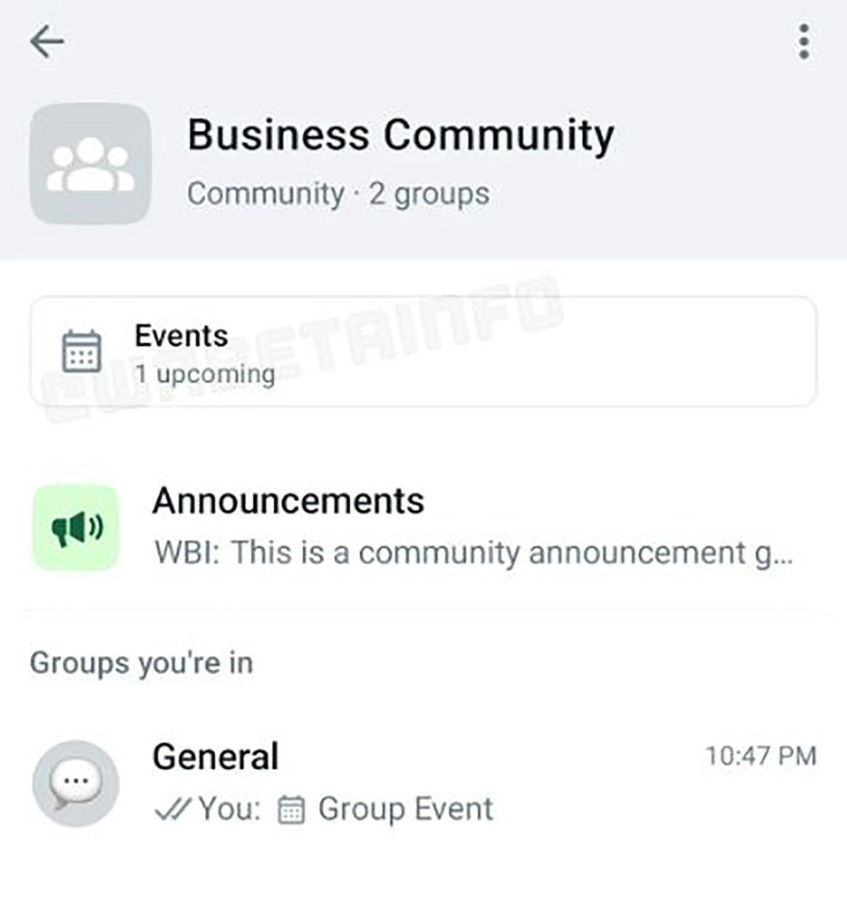 Marcar eventos en comunidades de WhatsApp