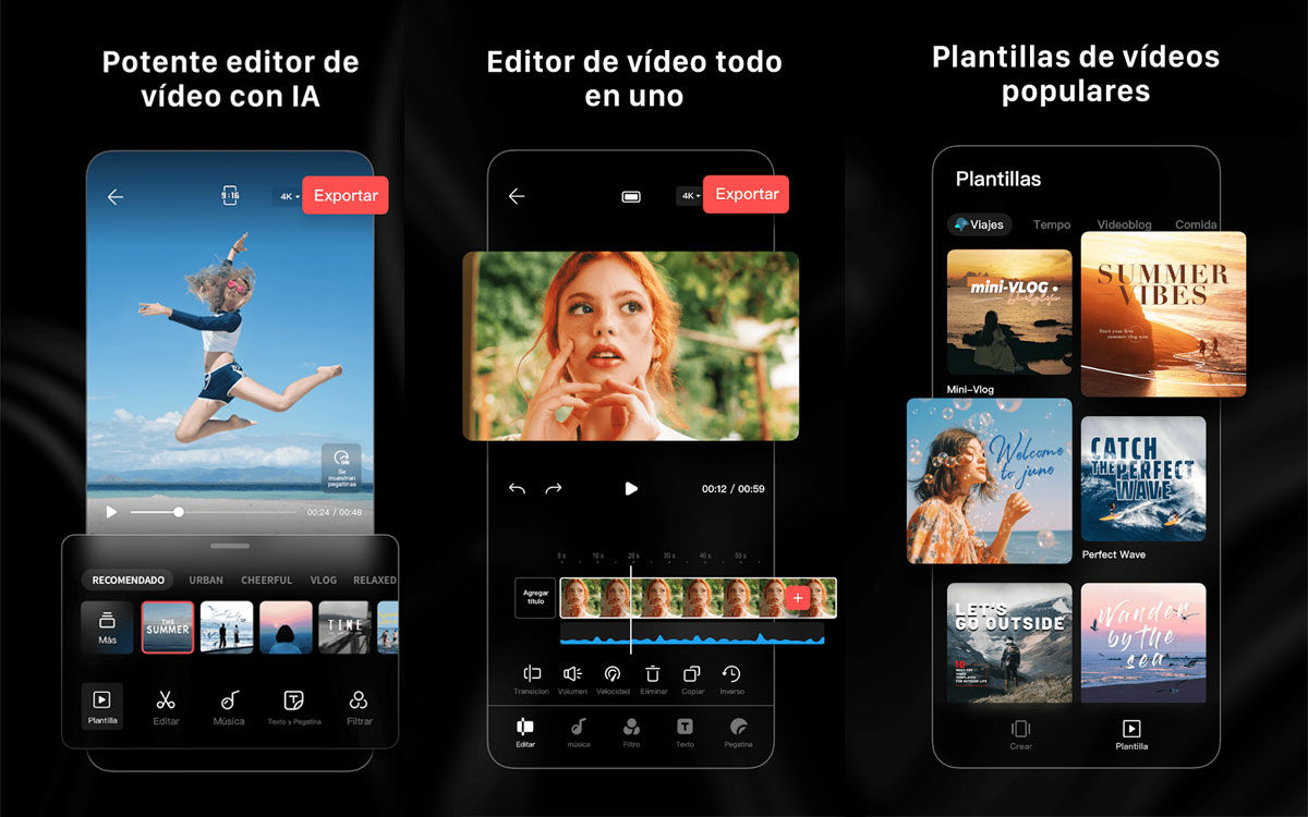 Los 5 mejores apps para editar vídeos con IA en Android: LightCut