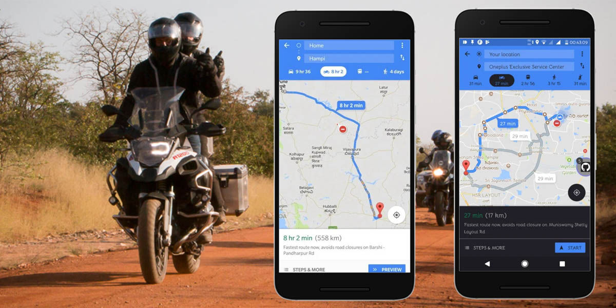 Google Maps ya permite activar el modo moto en varios países