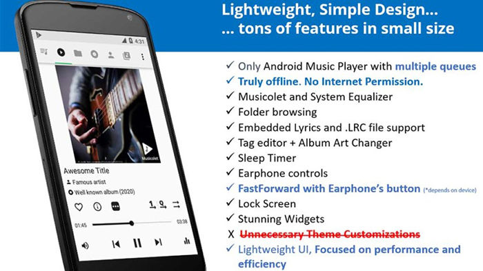Musicolet para Android Auto