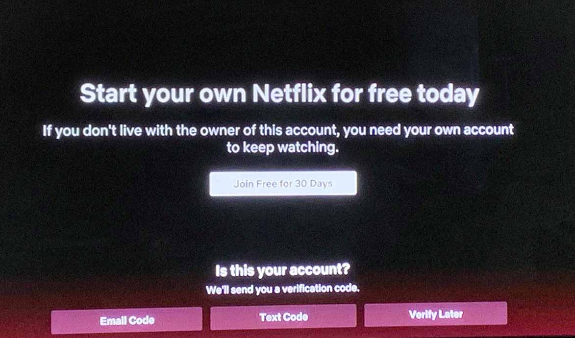Netflix aviso para los que comparten la cuenta