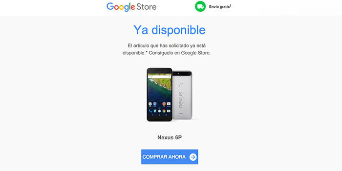 Nexus 6P disponible Google Store España