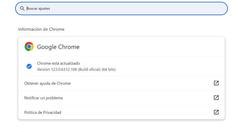 Actualizar Google Chrome
