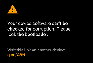 No se puede comprobar si el software del dispositivo está dañado, por lo que debes bloquear el gestor de arranque