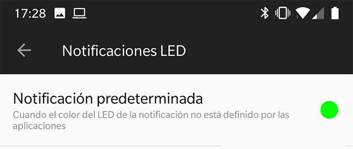 Notificaciones LED del OnePlus 6