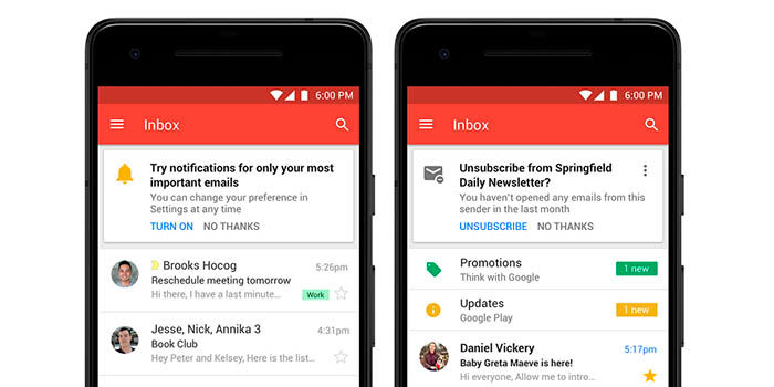 Nuevo diseño de gmail