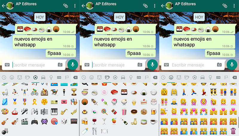 Nuevos emojis en WhatsApp