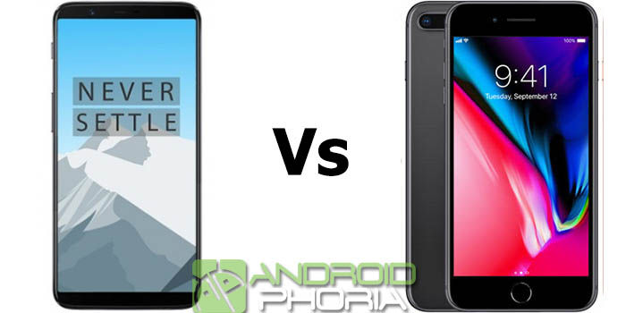 OnePlus 5T vs el iPhone 8 Plus