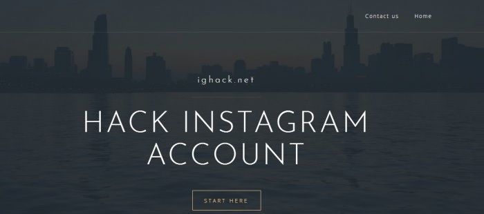 Opción hackear cuentas de Instagram