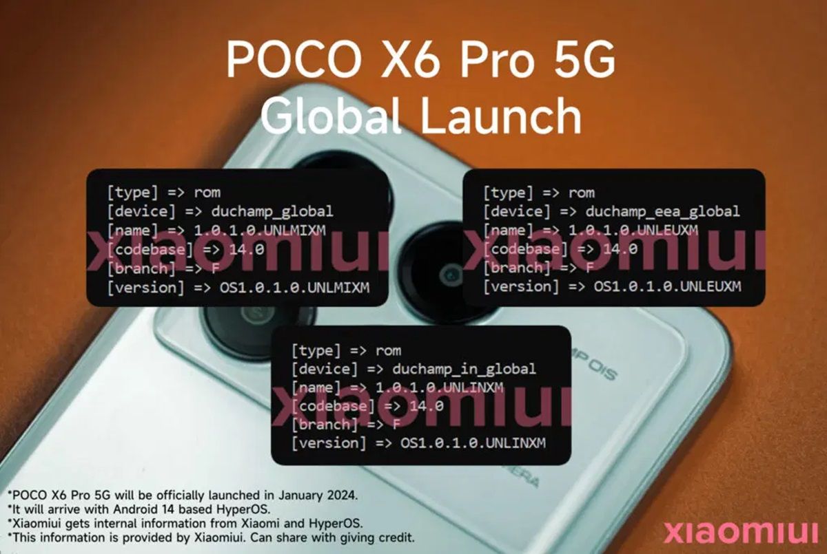 POCO X6 Pro 5G fecha de lanzamiento descubierto en el codigo de miui server