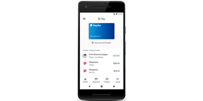 Pagar con PayPal en Google Pay