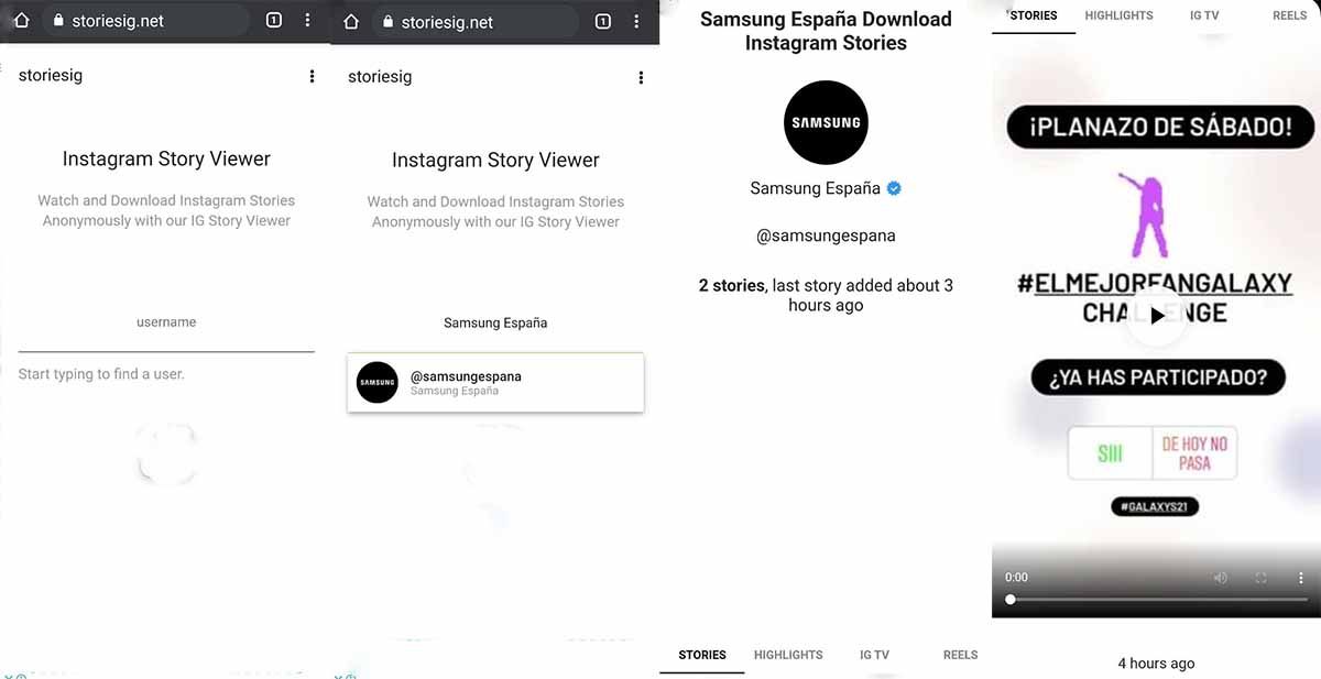 Pasos para ver las historias de Instagram sin cuenta