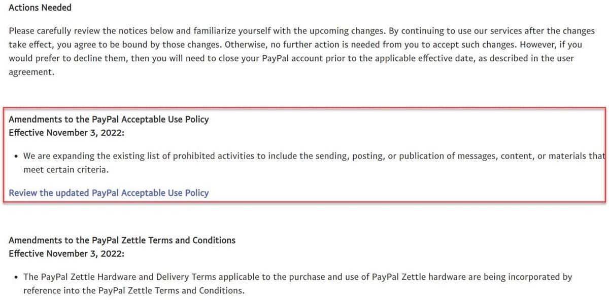 PayPal actualiza sus políticas y podra quitarte hasta 2500 € si no las cumples