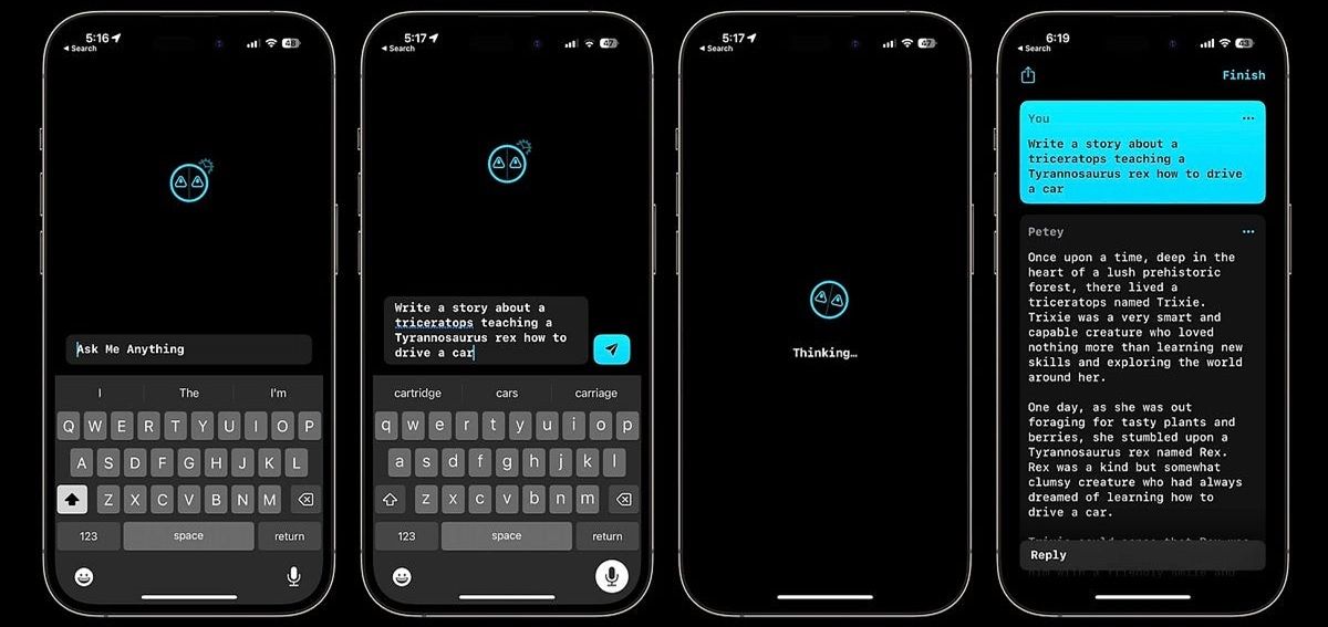 Petey un chatbot de pago basado en ChatGPT para iPhone y Apple Watch