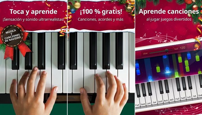 Piano tocar Navidad