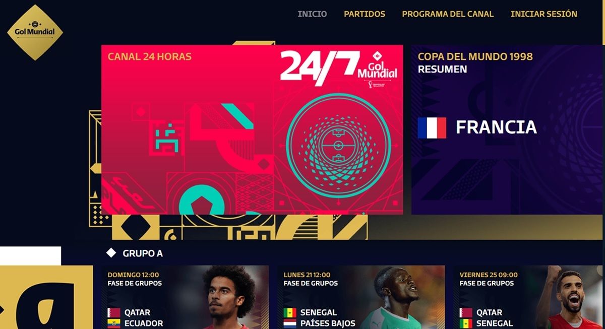 Plataforma Gol Mundial para ver Qatar 2022