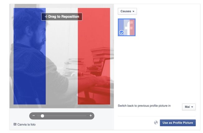 Poner la bandera de Francia en Facebook podría ser peligroso