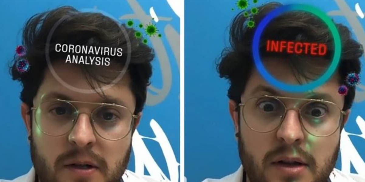 Probar filtro Coronavirus Analysis en Instagram