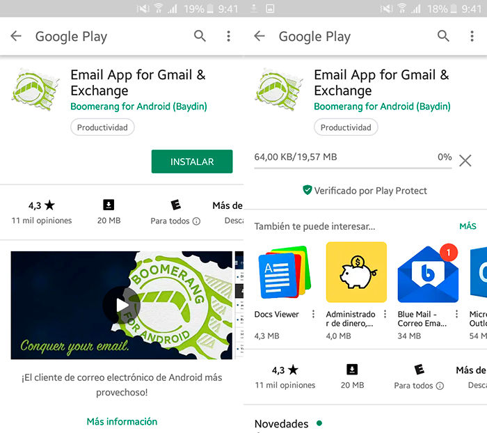 Programar email en Gmail Android Paso 1