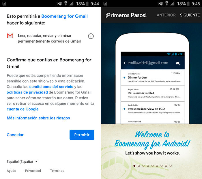 Programar email en Gmail Android Paso 3