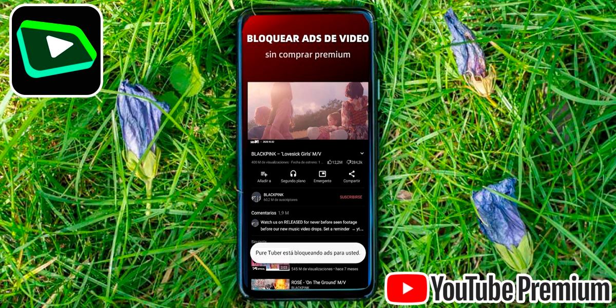 Pure Tuber app para tener YouTube Premium gratis
