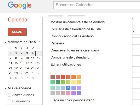 Recuperar eventos eliminados de Google Calendar