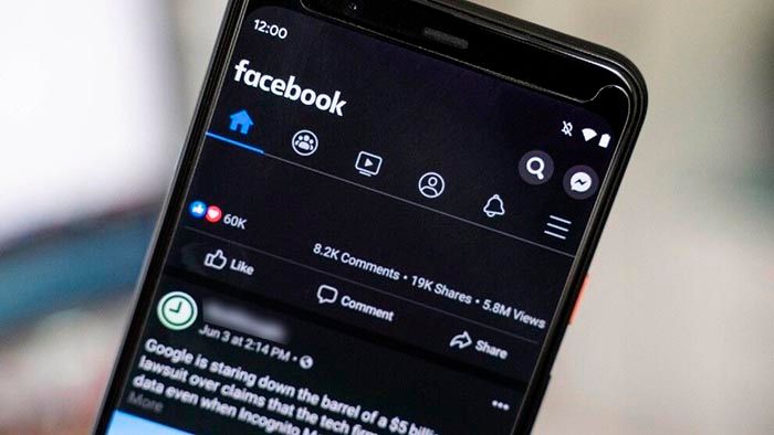 Recuperar modo oscuro Facebook Android
