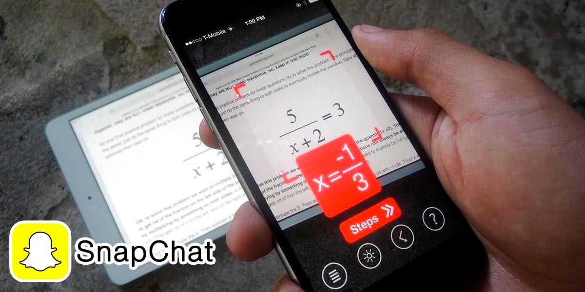 Resolver operaciones matematicas con filtro de Snapchat
