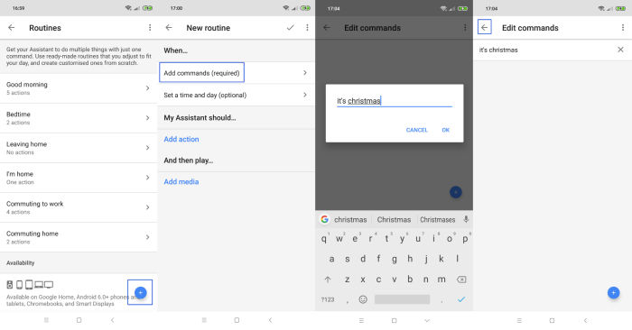 Rutinas de Google Assistant Android