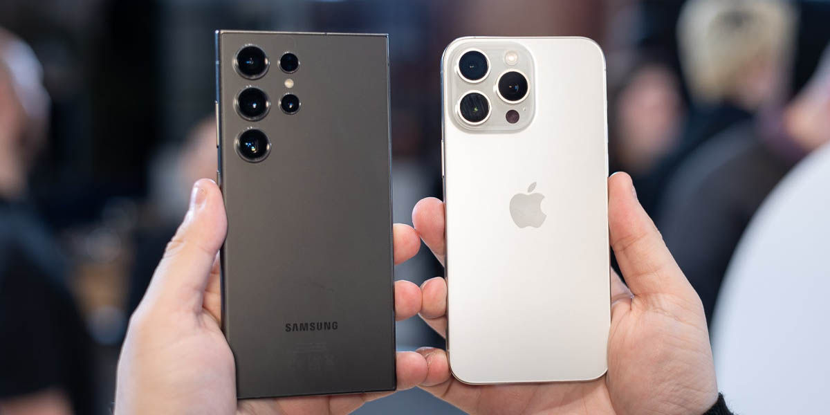Samsung Galaxy S24 Ultra vs iPhone 15 Pro Max comparativa diseño