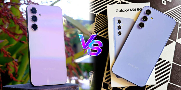 Samsung galaxy a55 vs galaxy a54 diferencias comparativa