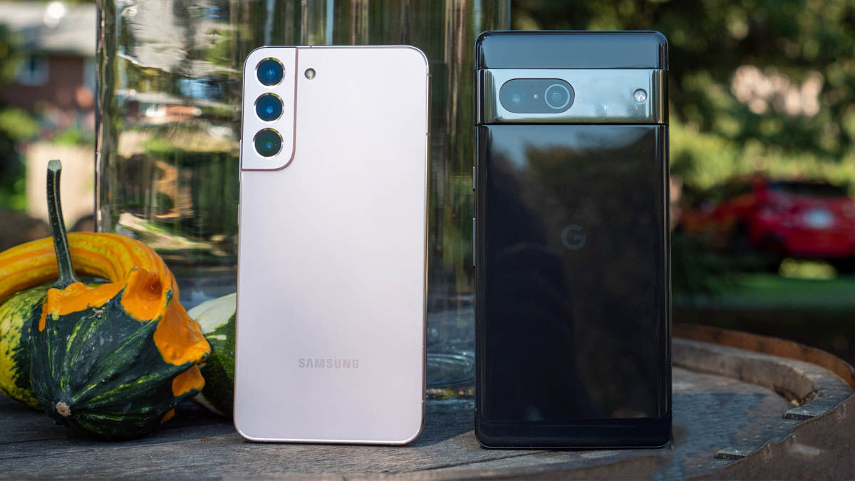 Samsung galaxy s22 vs google pixel 7 diseño
