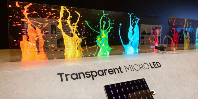 Samsung presentó televisores Micro LED transparentes en CES 2024