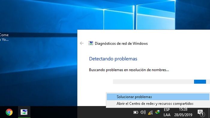 Solucionador de problemas de red Windows 10