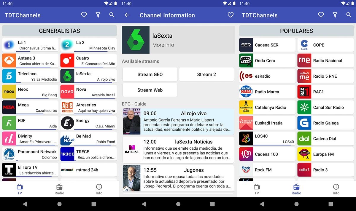 TDTChannels, la app para tener todos los canales de la TDT en tu Android